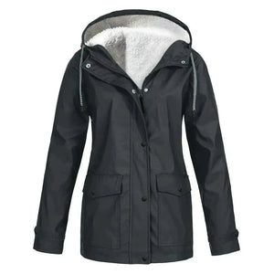 Waterdichte Dames Regenjas met Teddyvoering en Klepzakken