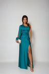 Dames one shoulder maxi jurk met asymmetrische snit – elegant & opvallend – Sorevielle