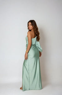 Dames one shoulder maxi jurk met asymmetrische snit – elegant & opvallend – Sorevielle
