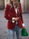 Dames Fluwelen Blazer met Elegante Pasvorm – Tijdloos & Verfijnd – Maelis