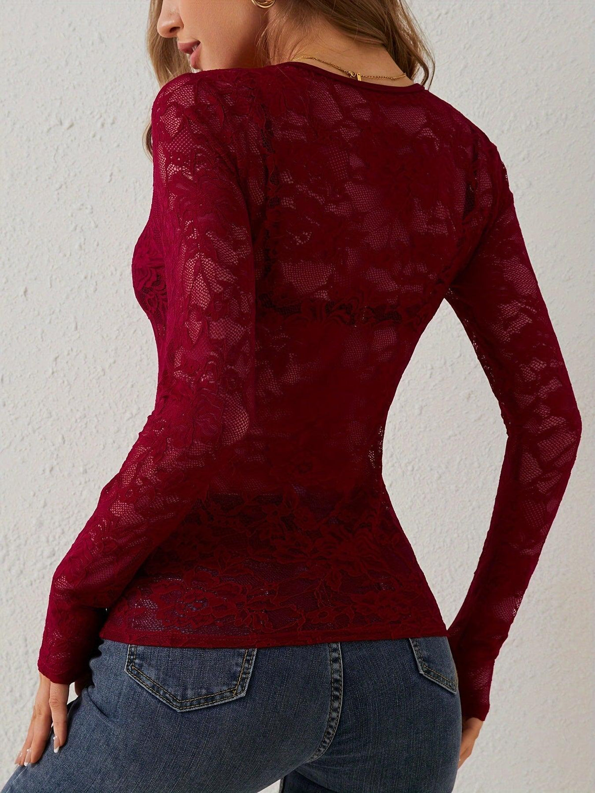 Dames Kanten Top met Elegante Pasvorm – Verfijnd & Tijdloos – Alize