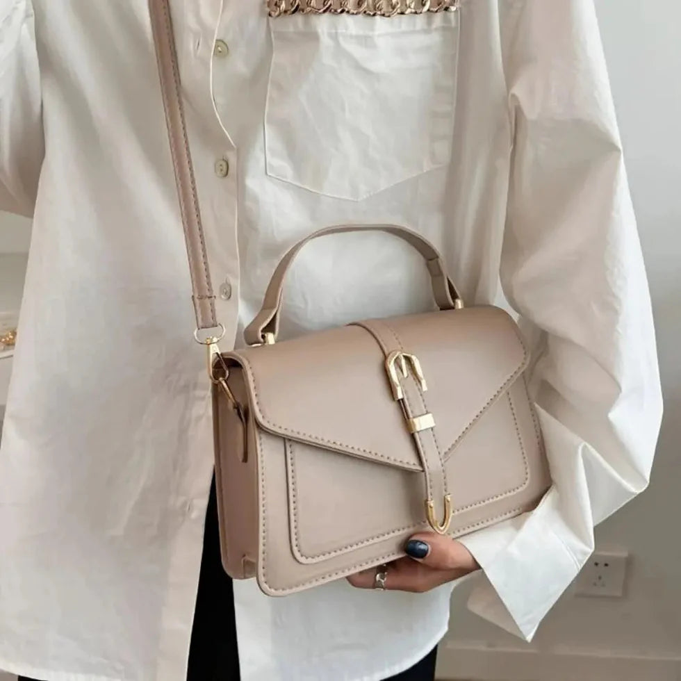 Dames Schoudertas met Gespsluiting – Compact & Elegant – Eloria