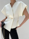 Dames Korte Blazer Top – Getailleerd & Elegant – Auriane