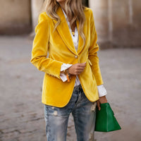 Dames Fluwelen Blazer met Elegante Pasvorm – Tijdloos & Verfijnd – Maelis