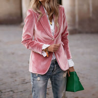 Dames Fluwelen Blazer met Elegante Pasvorm – Tijdloos & Verfijnd – Maelis