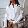 Dames Blouse met Lange Mouwen en Knopen – Tijdloos & Elegant – Maëva