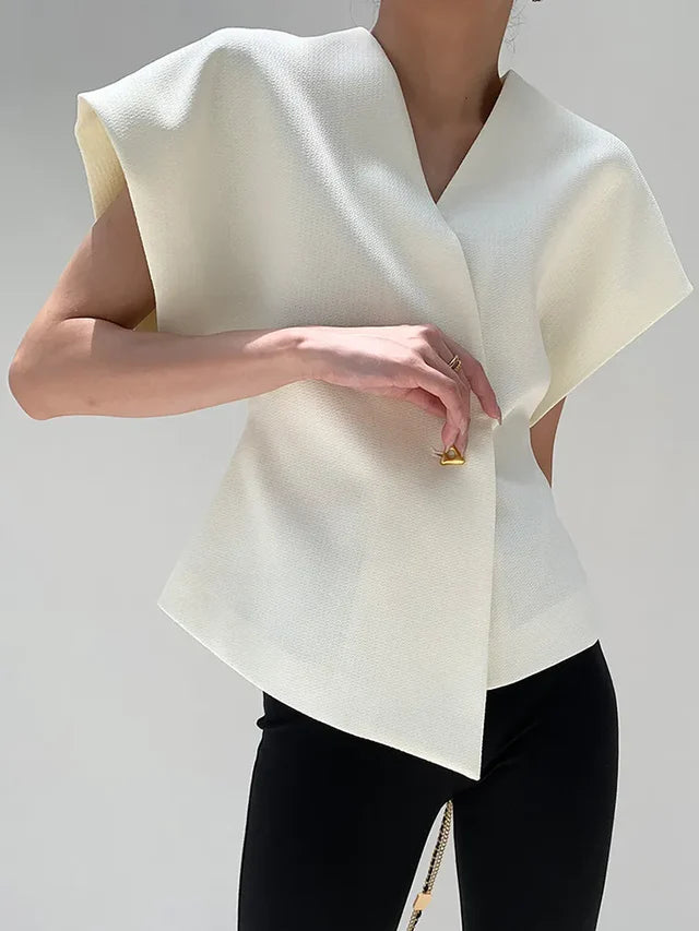 Dames Korte Blazer Top – Getailleerd & Elegant – Auriane