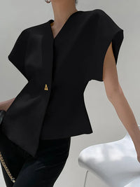 Dames Korte Blazer Top – Getailleerd & Elegant – Auriane