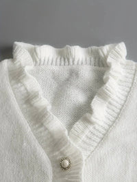 Dames Blouse met Ruches en Knopen – Elegant & Vrouwelijk – Élisa