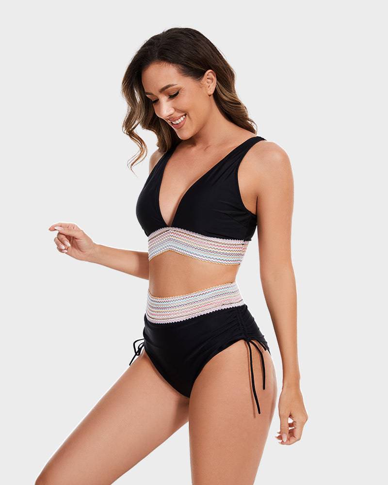Dames corrigerende bikini met hoge taille en shaping effect – vrouwelijk & flatterend – Calyséa