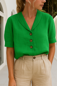 Elise Dames Blouse – Katoen Linnen Model