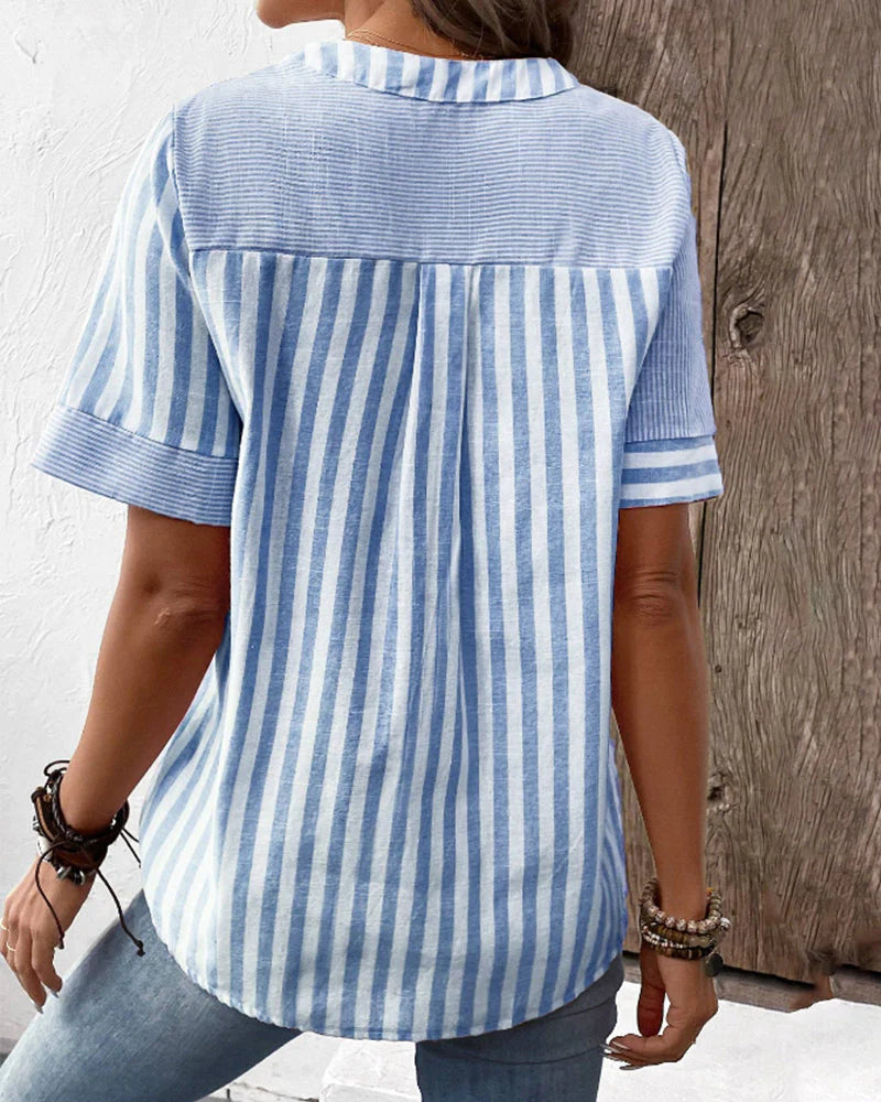 Dames Blouse met Lange Mouwen – Luchtig & Comfortabel – Eléna