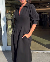Dames Midi Jurk – Elegant & Comfortabel – Élodie