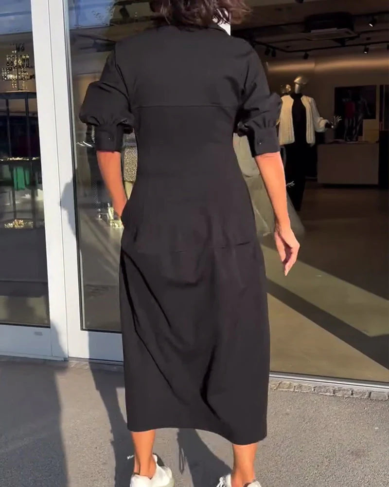 Dames Midi Jurk – Elegant & Comfortabel – Élodie