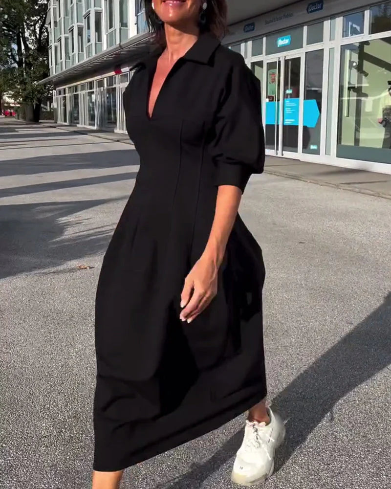 Dames Midi Jurk – Elegant & Comfortabel – Élodie