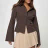 Dames retro blouse met klassieke kraag en knoopsluiting – elegant & vrouwelijk – Esméline