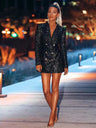 Dames blazerjurk met glanzende finish – chic & modern – Oréliane