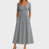 Celeste Dames Midi Jurk – V-Hals Model