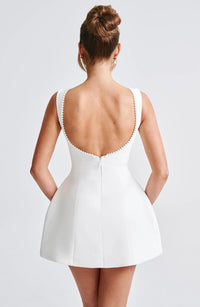 Dames Mini Jurk met Pareldetails – Elegant & Feestelijk – Aurélie