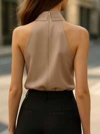 Dames Halter Top met Strikdetail – Elegant & Stijlvol – Avelise