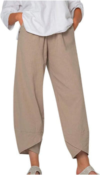 Luchtige Broek met Wijde Pijpen en Elastische Taille – Ontspannen & Elegant – Mahélie