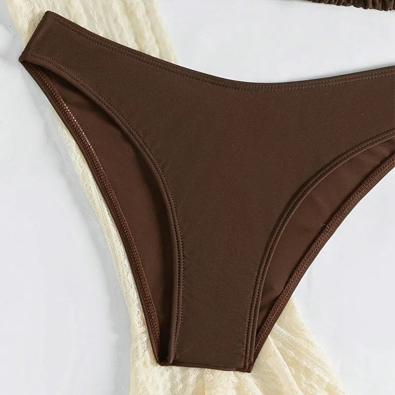 Dames 3-delige bikini met cover-up set – zomers & bohemian – Ravélia