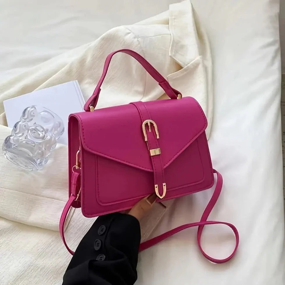 Dames Schoudertas met Gespsluiting – Compact & Elegant – Eloria