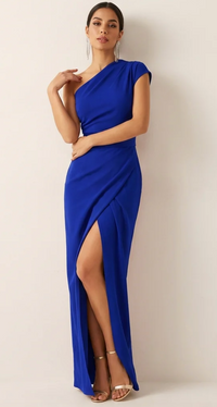 Dames Asymmetrische Maxi Jurk met Elegante Pasvorm – Tijdloos & Verfijnd – Avéllora