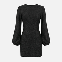 Dames Pailletten Mini Jurk met V-Hals en Lange Mouwen – Glamoureus & Elegant – Théolina