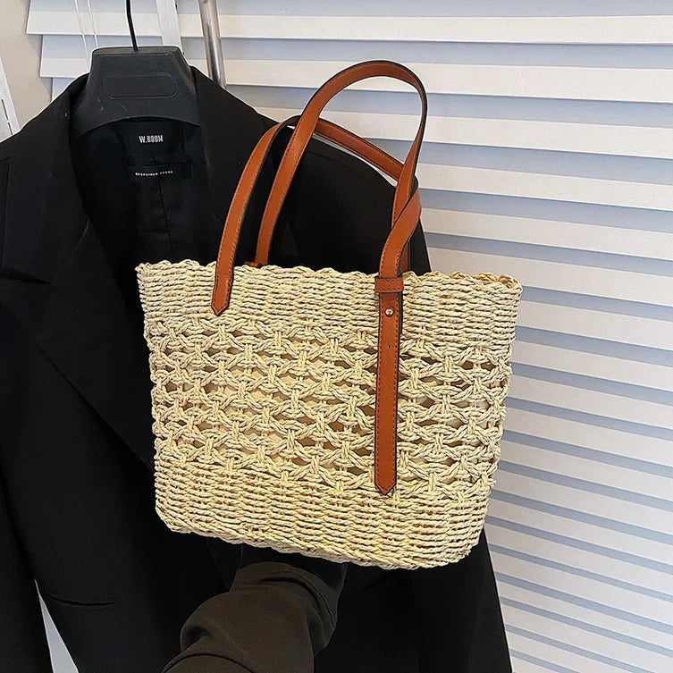 Dames Boho Strandtas – Geweven & Ruim – Solène