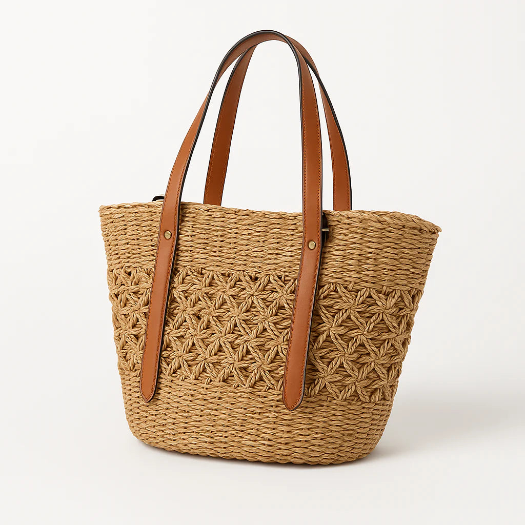 Dames Boho Strandtas – Geweven & Ruim – Solène