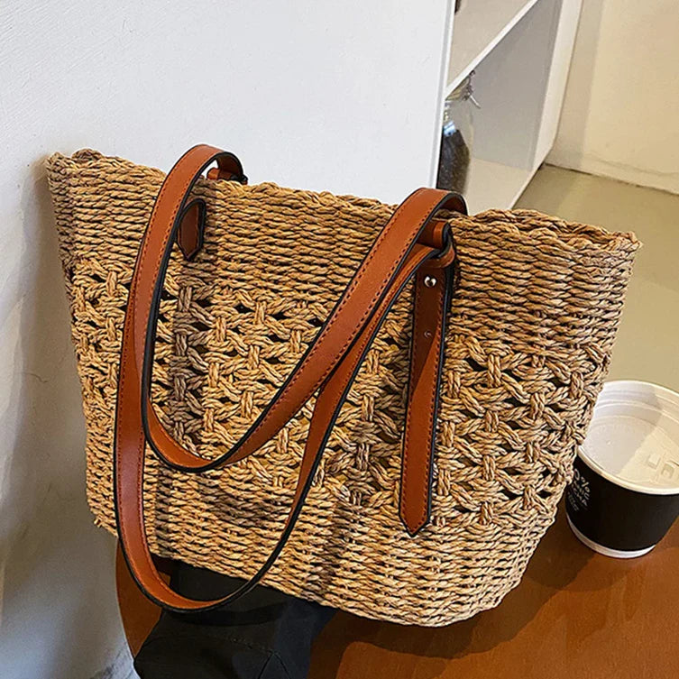 Dames Boho Strandtas – Geweven & Ruim – Solène