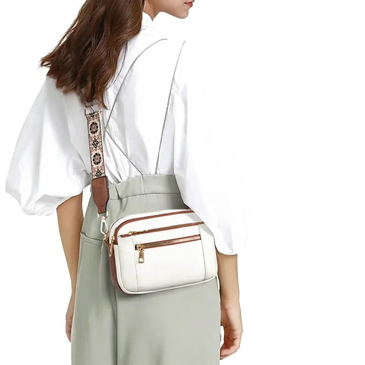 Dames Leren Schoudertas – Elegant & Praktisch – Adeline