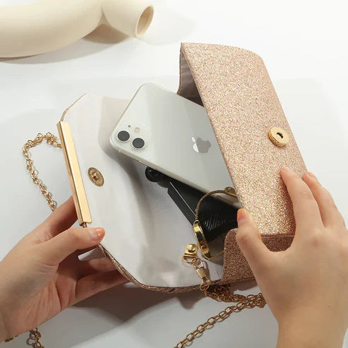 Dames clutch handtas met effen design – elegant & feestelijk – Veloura