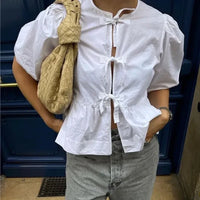 Dames Top met Pofmouwen – Elegant & Trendy – Maëline