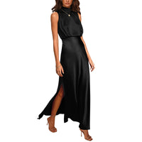 Dames Maxi Jurk met Hoge Split en Soepelvallende Pasvorm – Elegant & Tijdloos – Judith