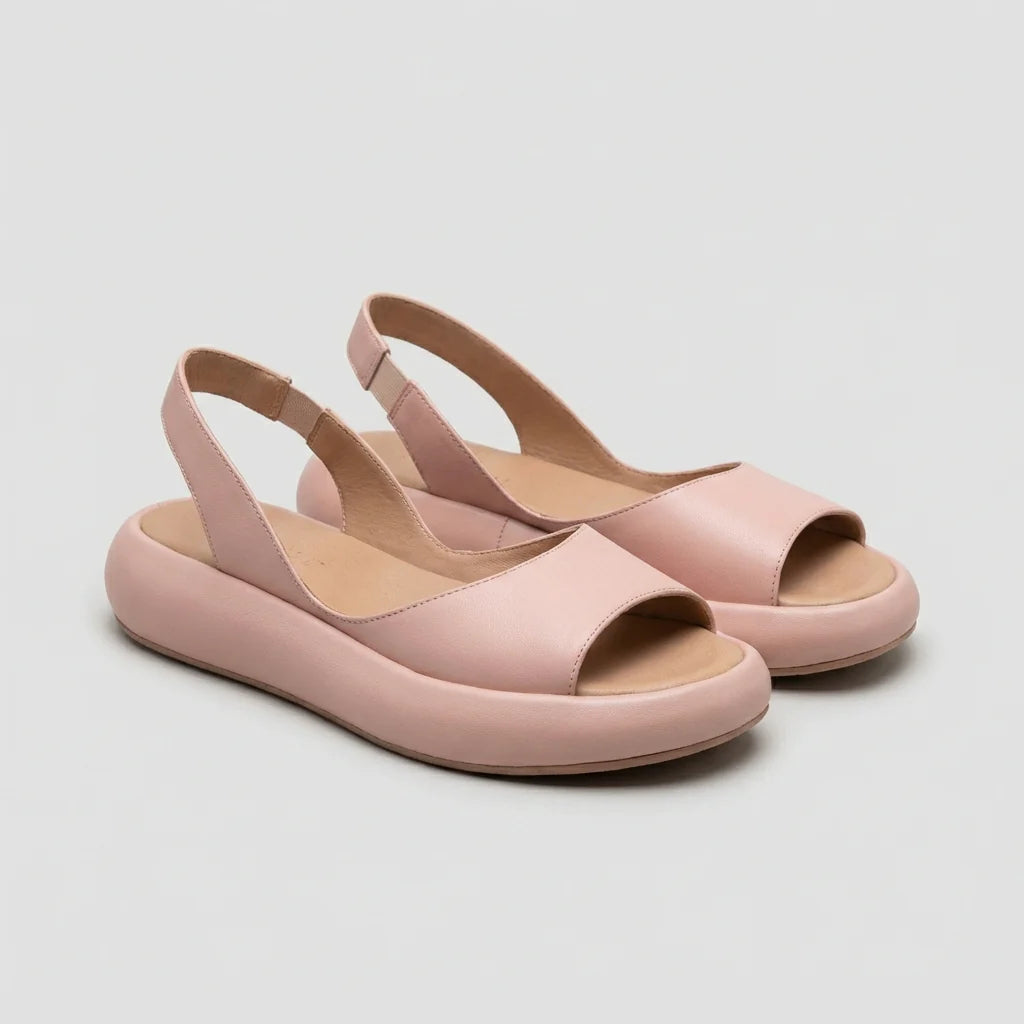 Peep-toe Slingback Sandalen met Gevormd Voetbed en Lichte Sleehak – Verfijnd & Zomers – Alexane