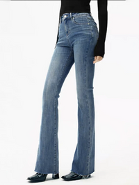 High-Waist Bootcut Jeans met Slim Fit en Stretch – Elegant & Flatterend – Annabel