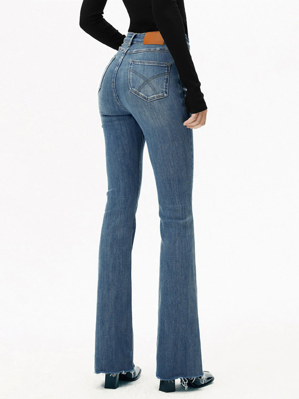 High-Waist Bootcut Jeans met Slim Fit en Stretch – Elegant & Flatterend – Annabel