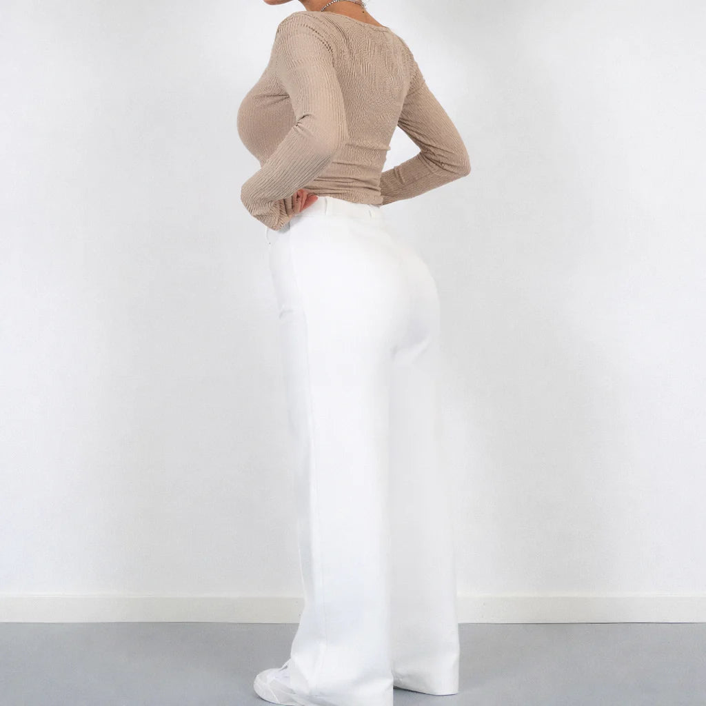 High-Waist Pantalon met Rechte Pijpen – Elegant & Tijdloos – Anneloes