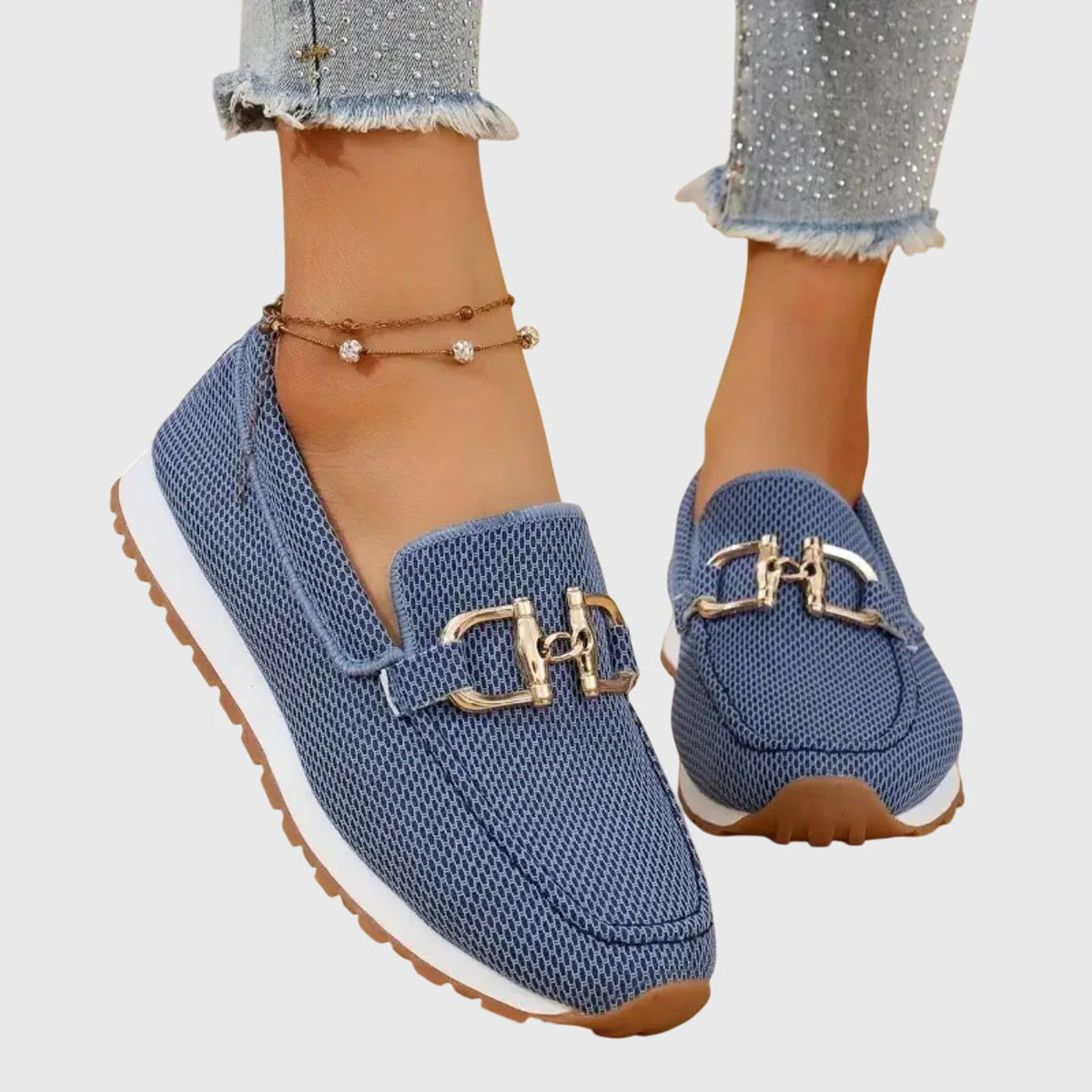 Loafers met Gouden Gesp en Plateauzool – Verzorgd & Veelzijdig – Ariane