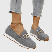 Loafers met Gouden Gesp en Plateauzool – Verzorgd & Veelzijdig – Ariane