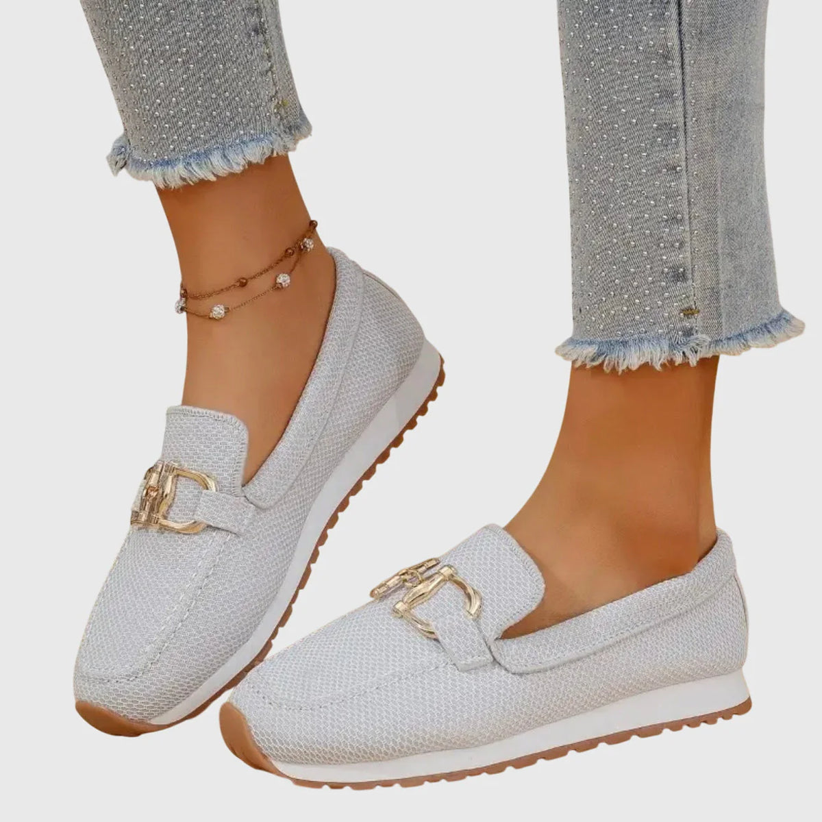 Loafers met Gouden Gesp en Plateauzool – Verzorgd & Veelzijdig – Ariane