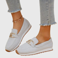 Loafers met Gouden Gesp en Plateauzool – Verzorgd & Veelzijdig – Ariane