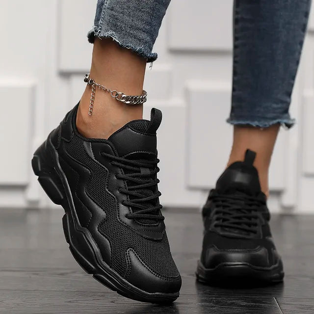 Sneakers met Chunky Zool, Ademend Mesh en Kleurpanelen – Stoer & Veelzijdig – Aurianne