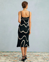 Dames Gebreide Midi Jurk met Mermaid Zoom – Elegant & Tijdloos – Avéllisse