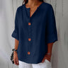 Dames V-Hals Blouse met Korte Mouwen – Comfortabel & Luchtig – Azélie