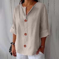 Dames V-Hals Blouse met Korte Mouwen – Comfortabel & Luchtig – Azélie