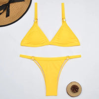Dames triangel bikini met strikdetails – zomers & minimalistisch – Elvaré