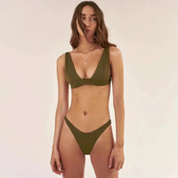 Dames effen bikini met minimalistisch design – tijdloos & vrouwelijk – Nerélya